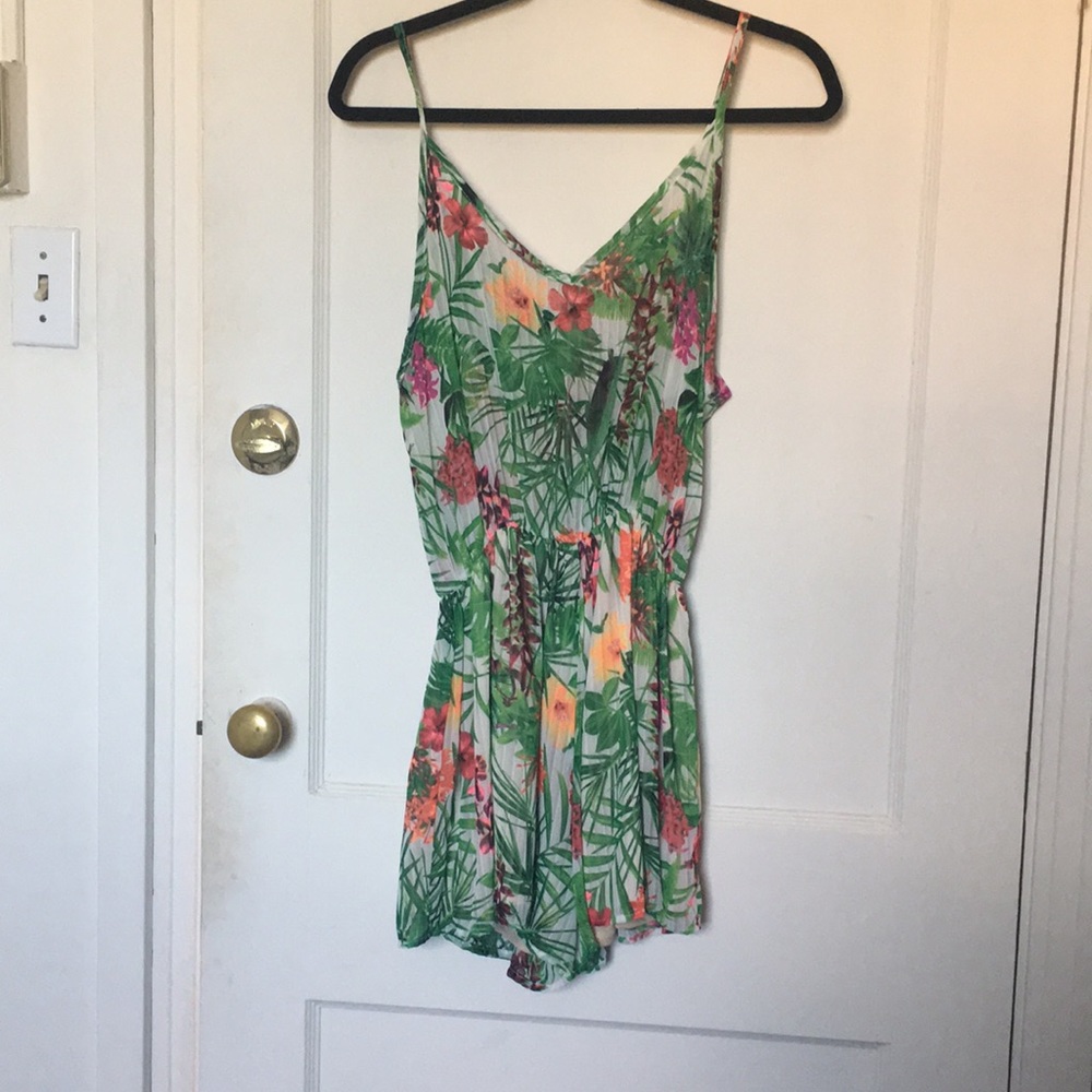 Tropical Print Romper